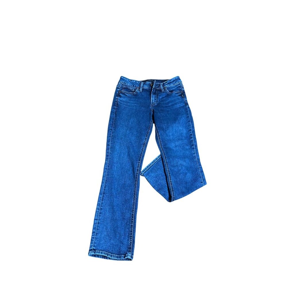 Silver Jeans Co. Suki Capri Womens Mid Rise Stretch Denim Jeans W26 Blue Curvy
